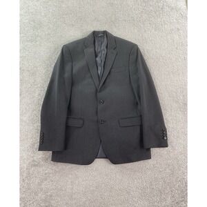 Ralph Lauren Suit Jacket 40 R Gray Wool Solid Premium Designer Business Formal